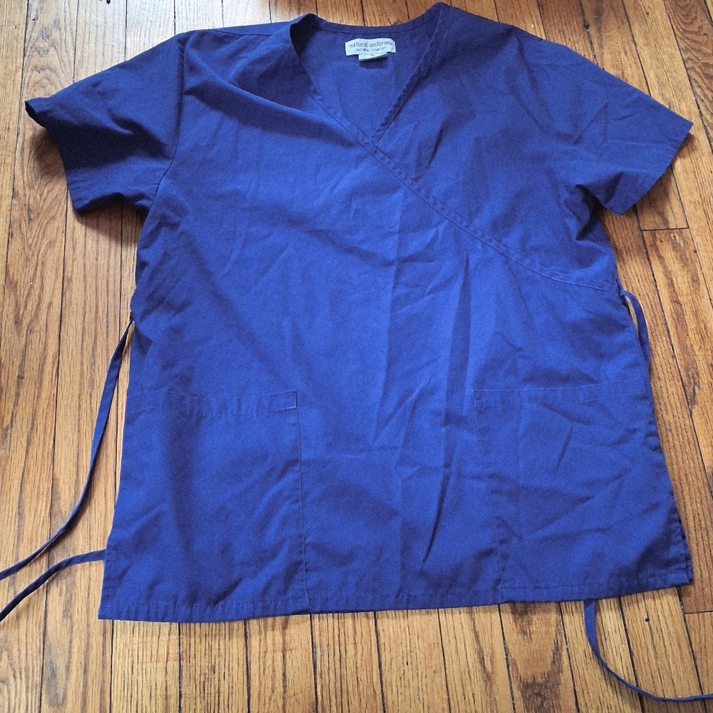 Natural Uniforms Natural Comfort - Women's Navy Blue Uniform Medium Scrub Top